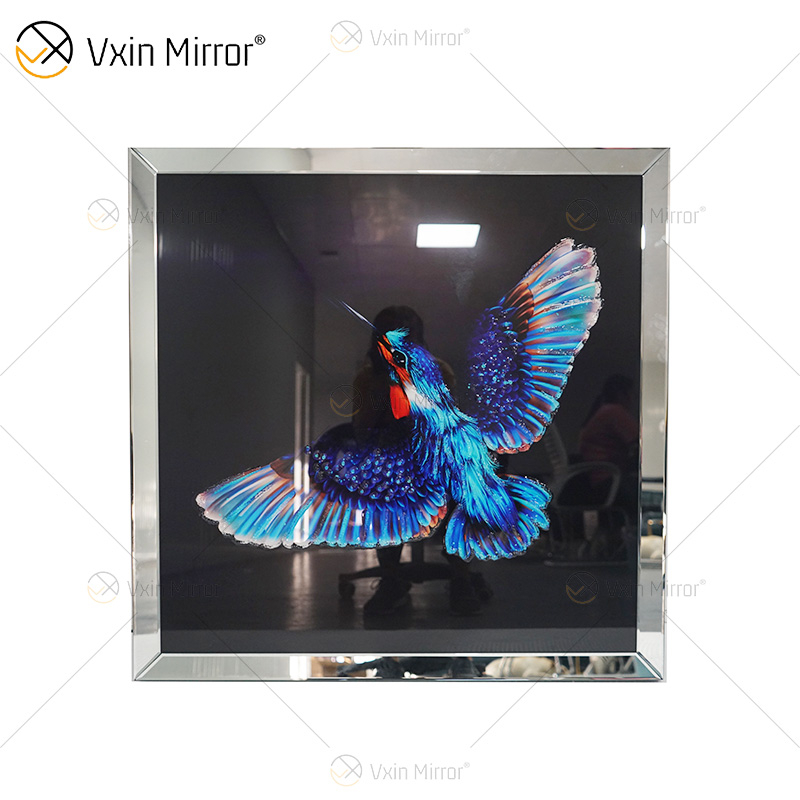 Vxin WXMA-54 Cristal Porcelana Pintura Resina Moldura Coberta Espelho Decorativo Arte de Parede