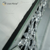 Manufactory atacado elegante WXM-1095 decoração moderna casa prata cristal decorativo espelho de parede