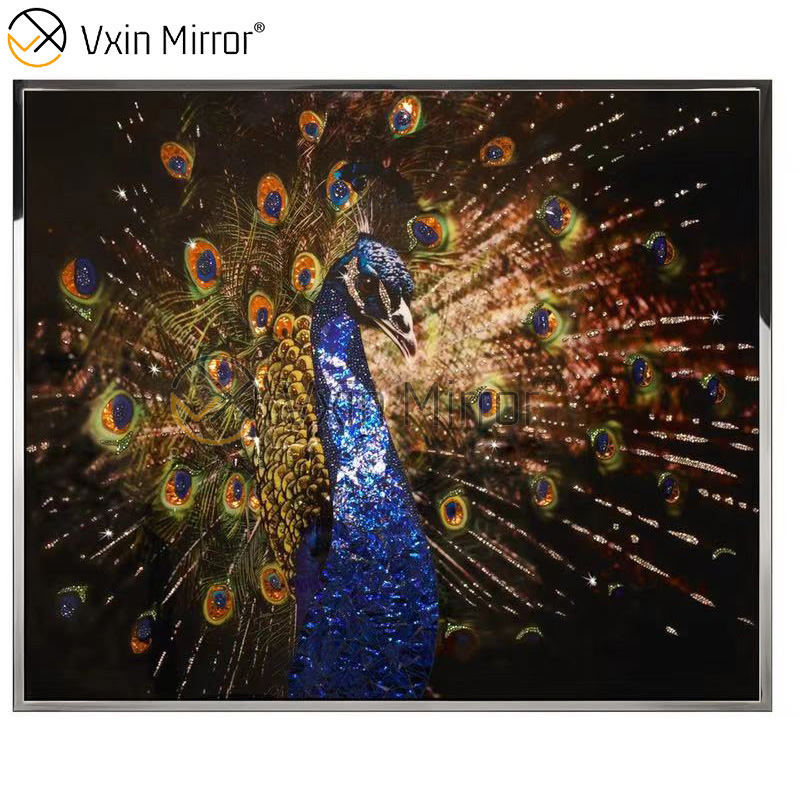 Artesanato Decorativo Casa Colorfu Espelhado Arte De Parede Pintura Em Porcelana Cristal Arte De Parede Espelho