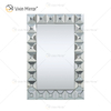 Decoração de casa WXM-1007 espelho de parede moderno retangular cristal prata