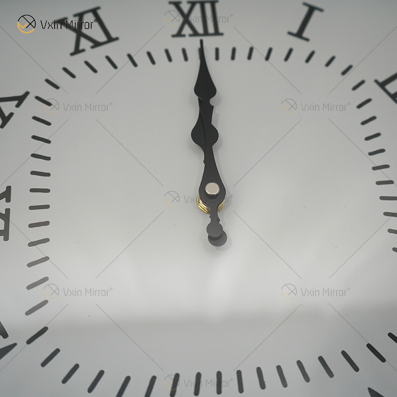 Venda imperdível relógio espelhado WXMC-078 diamante esmagado prata decoração de parede elegante relógio quadrado