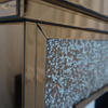 Multicolorido WXWF-020 Luxo Prata Triturado Diamante Cristal Branco Espelho Sala De Estar Lareira Interior