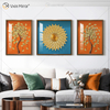 O mais novo Vxin WXPA-25 3D Abstract Wall Art Metal Wall Art Decoração Home Decoração Sala de estar emoldurada para casa Set para venda