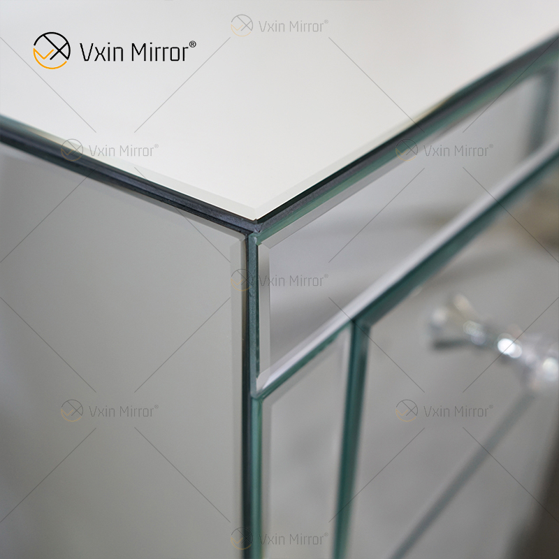 Fornecimento de fábrica WXF-125 Moderno Prata Espelhado Toucador de Canto Cômoda