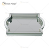 Decoração Elegante WXMT-007 Moderna Vidro Prata Espelhado Bandeja Retângulo