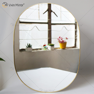 Golden Vxin Decoração de Parede Exclusivo Moldura de Metal Dourada Espelhos Decorativos Luxo Simples e Elegante Espelho de Parede