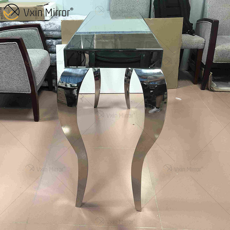 Mesa de centro com móveis para sala de estar moderna com brilho espelhado