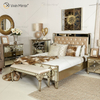 Móveis antigos Vxin WXWF-1088 Cama king-size Grace moldura dourada espelhada super cama