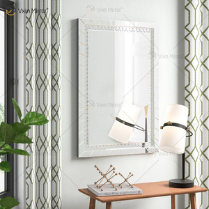 Espelho de parede de cristal de boa qualidade WXM-761 com decoração de parede espelho iluminado