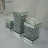 Vxin Espelho WXCH-078 Cristais Flutuantes Prata Espelhado Castiçal Candelabro