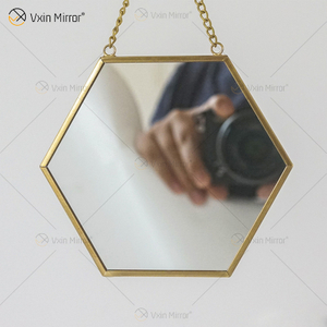 Golden Vxin Decoração de Parede Exclusivo Moldura de Metal Dourada Espelhos Decorativos Luxo Simples e Elegante Espelho de Parede