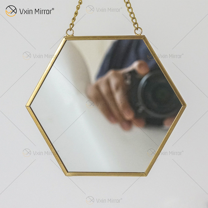 Golden Vxin Decoração de Parede Exclusivo Moldura de Metal Dourada Espelhos Decorativos Luxo Simples e Elegante Espelho de Parede