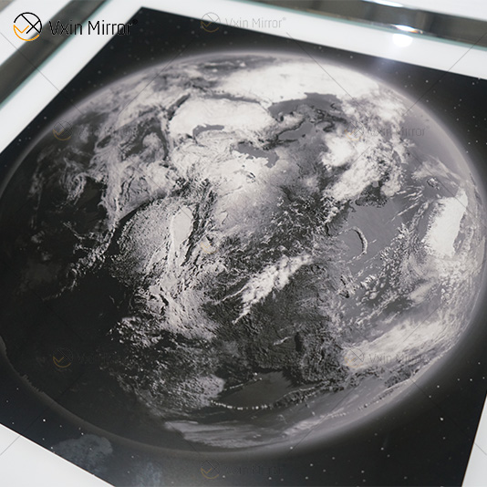 VXin WXPP-13 Decoração de Casa Moldura de Vidro Espelhado Terra Arte de Parede Cristal Pintura de Porcelana Espelho Arte de Parede