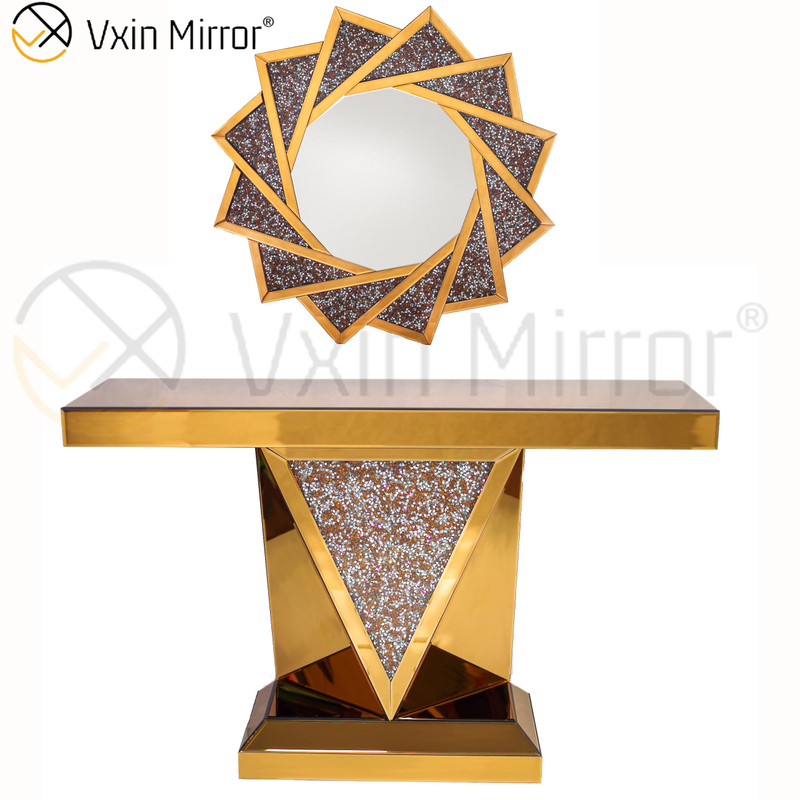 Móveis de sala de estar modernos baratos Vxin decoração de casa Crush Diamond conjunto de móveis de luxo espelho mesa console