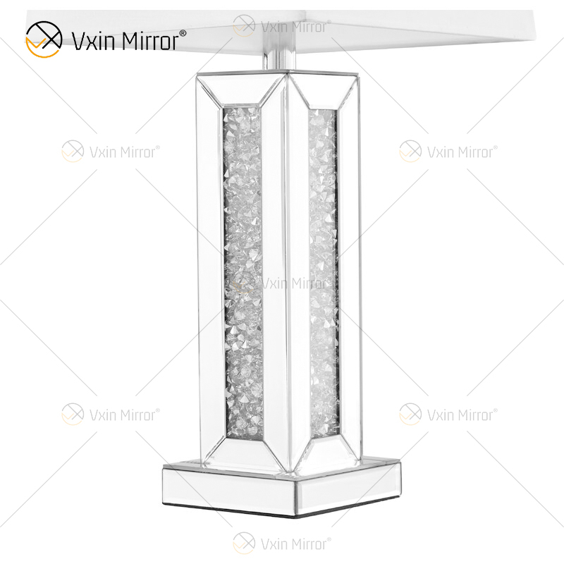 Fornecimento de fábrica WXTL-081 moderno espelho de mesa de cristal prateado para quarto