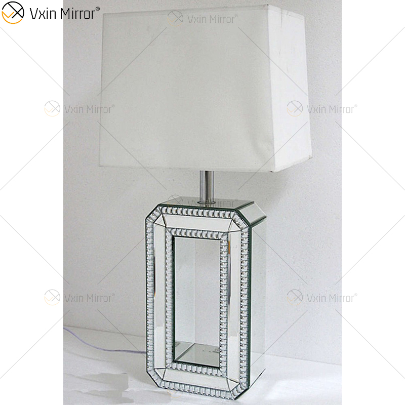 Lâmpada de espelho de prata moderna WXTL-004 com abajur para diamante esmagado