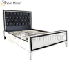 Espelho Vxin Móveis WXWF-1081 Moldura Preta Vidro Prata Espelhado Cama King Cama Espelho