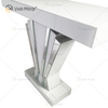 Uma Venda Decoração de Casa WXF-1218 Mesa Console Espelhada Moldura Branca Mais Popular Estilo Europeu Mesa Console Longa Parede Estreita