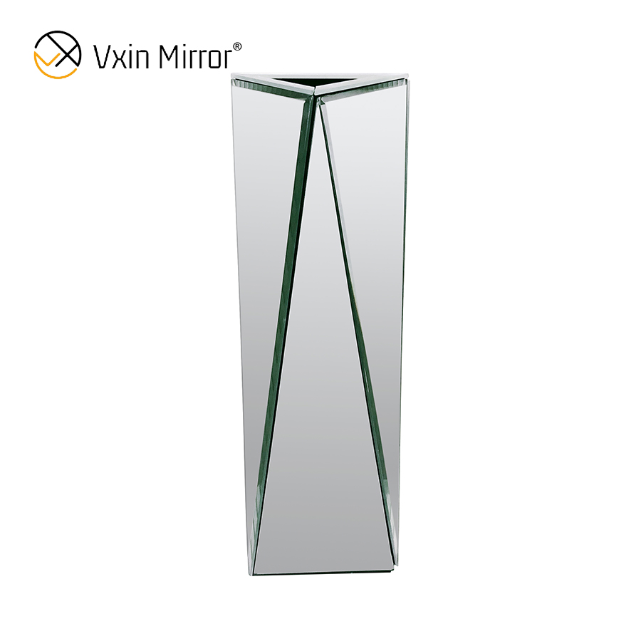WXMV-040 Home Hotel Decorativo Interior Prata Espelhado Vaso de Mesa Vaso Espelho