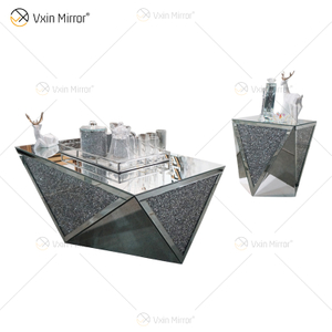 Fornecimento de fábrica WXF-711-1 Mesa Lateral Acílica Moderna Espelho Mesa de Café Espelho Polido Mesa de Café Espelho