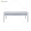 Mesa lateral personalizada Vxin WXF-170 diamante esmagado mesa de centro de prata caseira