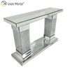 Venda imperdível de fábrica antiga moderna mesa de corredor WXF-082 cristal prata espelho espelho estreito mesa console