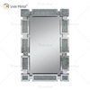 Retângulo Novo Design Vxin WXM-1149 Decoração de Parede Prata Diamante Pendurado Espelho de Parede Espelho de Parede
