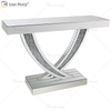 WXWF-513 Preço de Fábrica Atacado Art Déco Antigo Com Vidro Curvo Mesa Console
