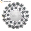 Decoração de parede Prata WXM-1014 Espelho de parede de vidro com diamante esmagado
