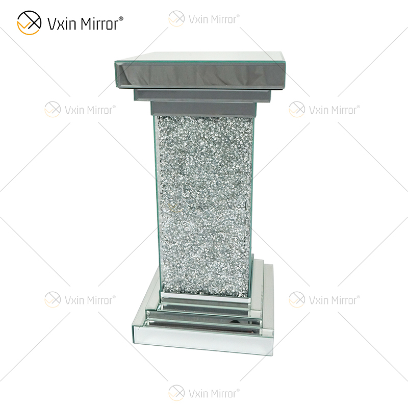 Venda imperdível WXF-979 Mesas Laterais Espelho para Sala de Estar Moderna Mesa Lateral Diamante Triturado Retângulo