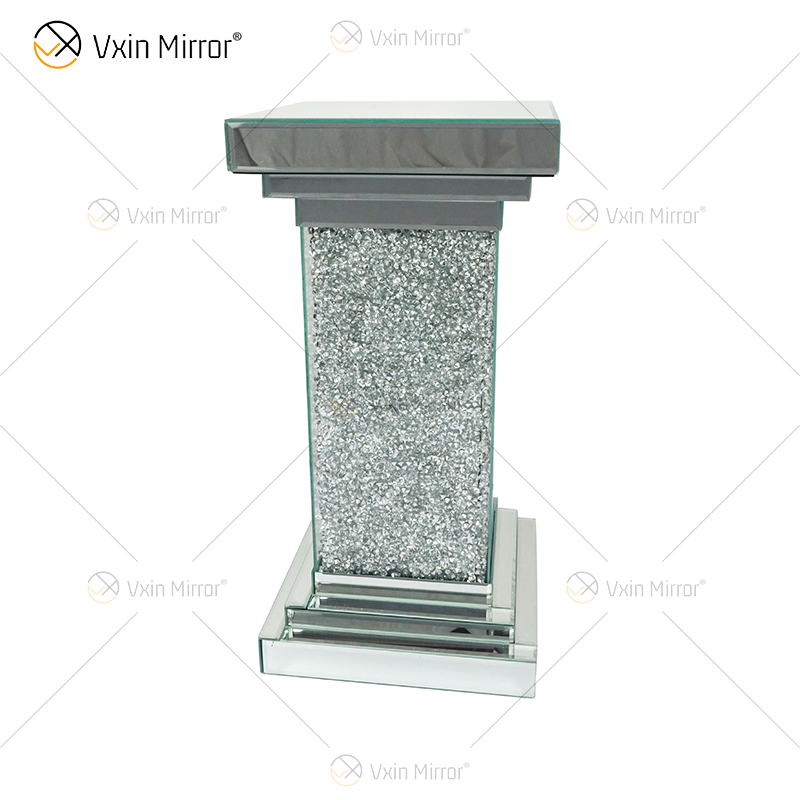 Venda imperdível WXF-979 Mesas Laterais Espelho para Sala de Estar Moderna Mesa Lateral Diamante Triturado Retângulo