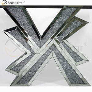 Vxin Miorror WXF-067 Fornecimento de Fábrica Elegante Mesa de Console de Vidro Mental Mesa Colsole Prata Barato Hotel