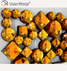 Espelho de parede marrom barato WXM-1051 de alta qualidade para decoração de parede de cristal