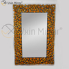 Alta qualidade prata marrom 2 cores decoração de parede WXM-1051 prata grande espelho de parede de cristal