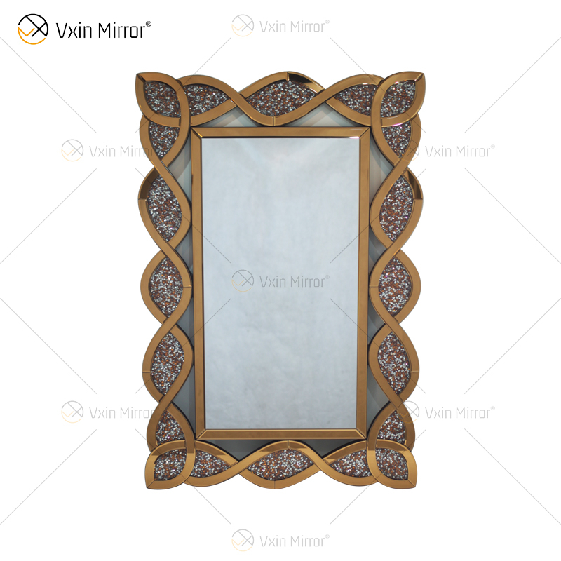 Mesa de console espelhada de diamante Vxin decoração moderna para casa de luxo
