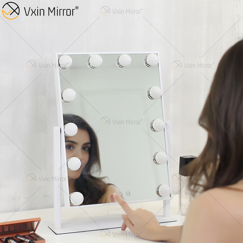 Espelho de maquiagem oval decorativo WXDL-123 espelho de maquiagem Hollywood com luz led para quarto