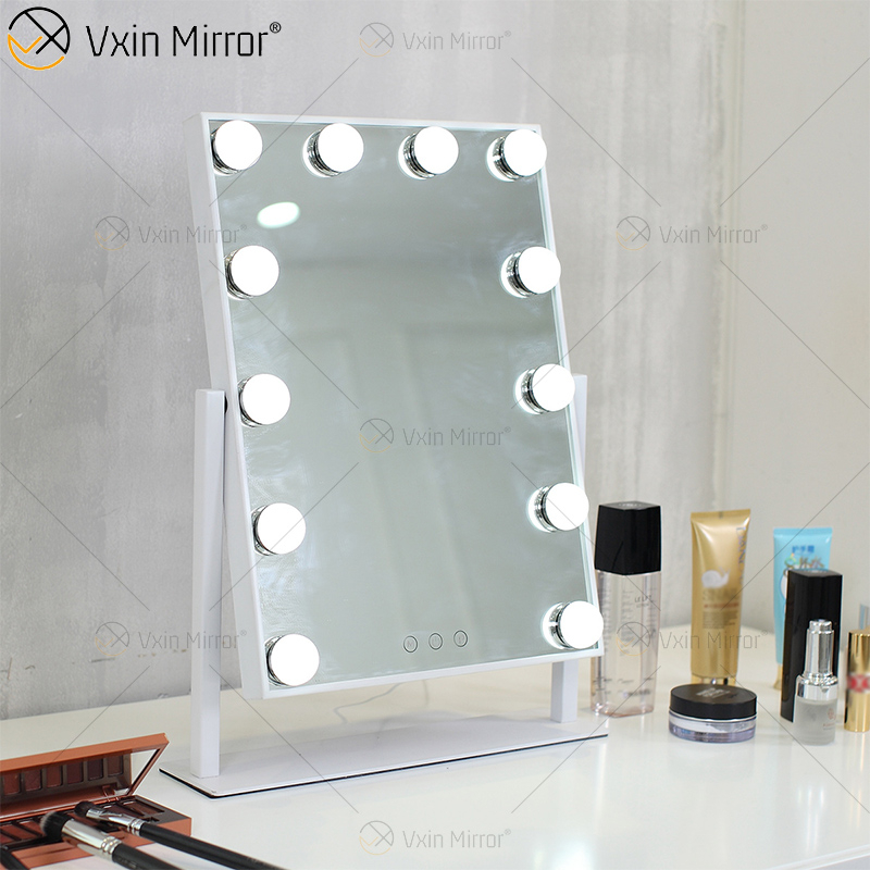 Espelho de maquiagem oval decorativo WXDL-123 espelho de maquiagem Hollywood com luz led para quarto