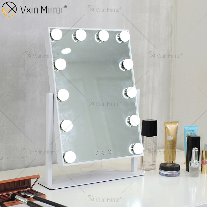 Espelho de maquiagem oval decorativo WXDL-123 espelho de maquiagem Hollywood com luz led para quarto