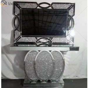 Móveis de espelho Vxin Móveis de mesa de console de espelho de diamante esmagado moderno