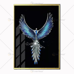 Cristal Porcelana Pintura de Liga de Alumínio Luz Moldura Luxo Moderna Minimalista Luz Luxo Pintura Decorativa Pendurada