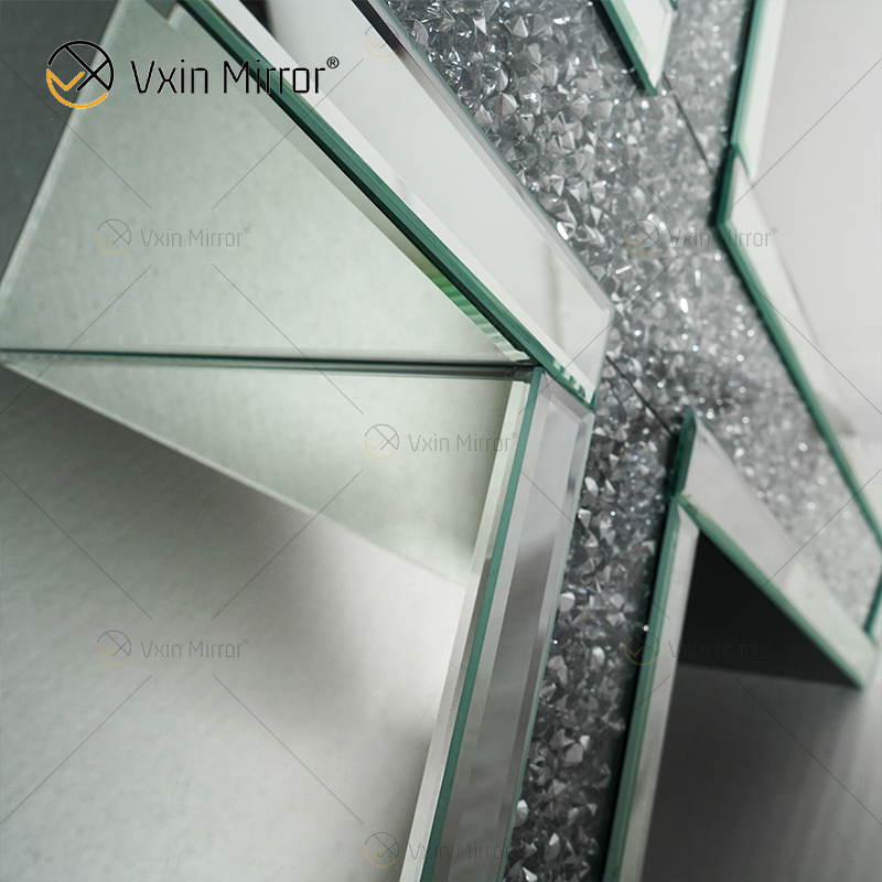 Atacado Móveis para Casa Mesa Console Com Espelho Moderno Cristal Esmagado Diamante Mesas Console