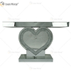 Mesa de console com design de coração de cristal prateado de fornecimento de fábrica de espelhos Vxin com corredor de espelho para móveis de sala de estar