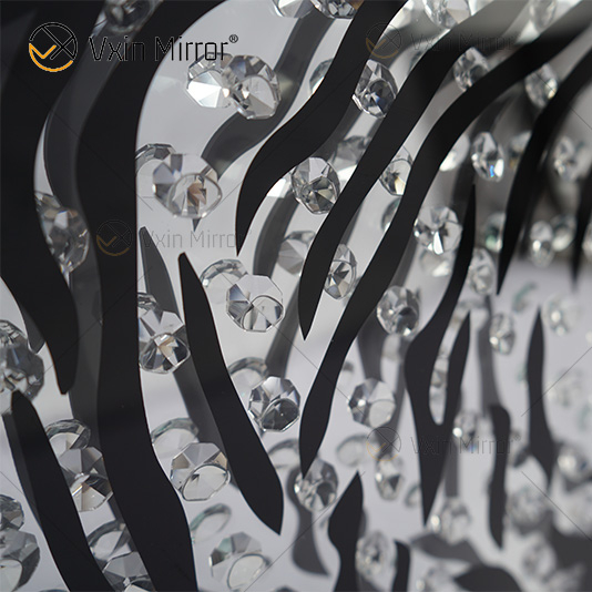VXin WXMA-22 Decoração de casa Moldura de vidro espelhada Tiger Wall Art Cristal Porcelana Pintura Espelho Arte de Parede