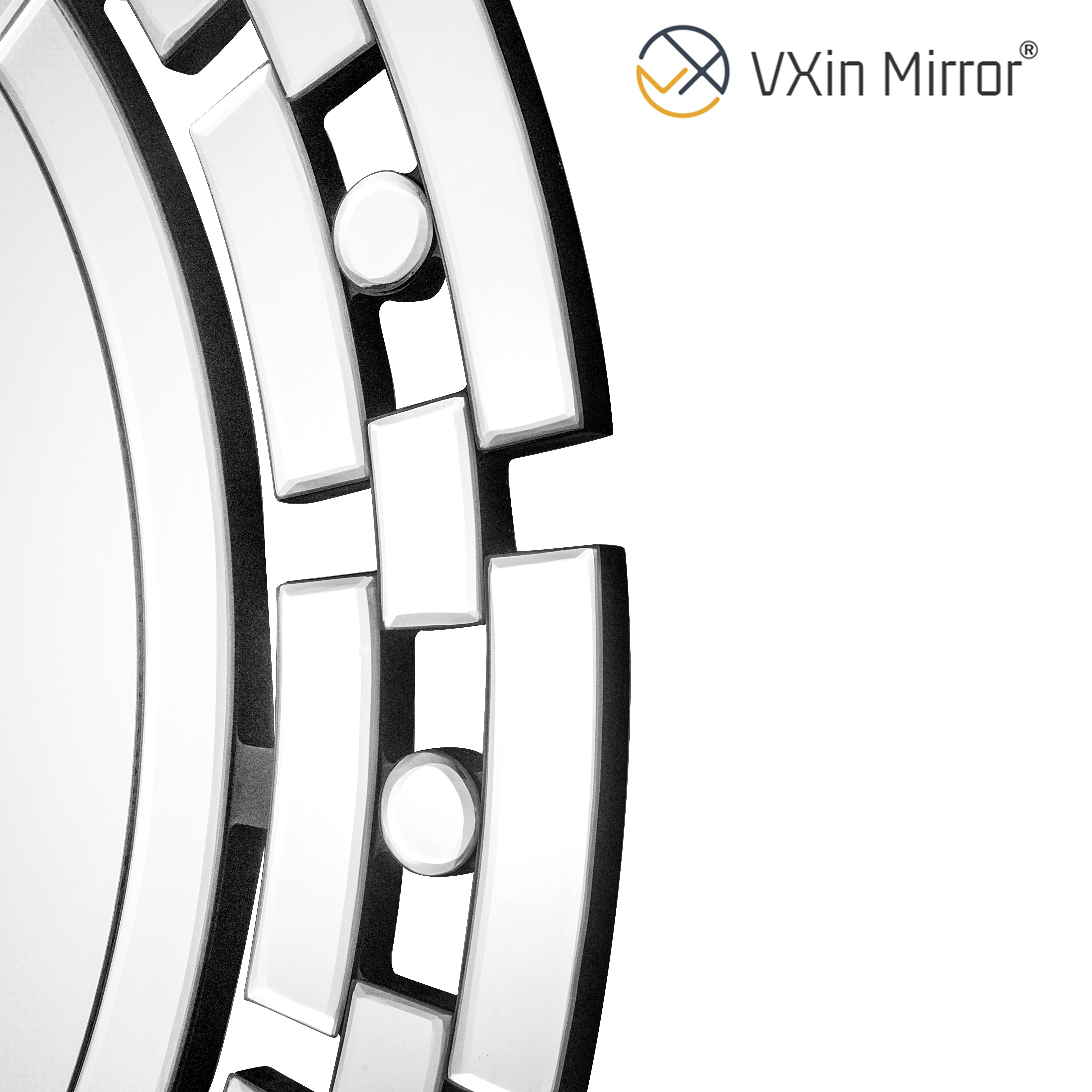 Espelho VXin WXM-1124 Moden Vidro Prata Espelho de Parede Decoração de Casa para Sala de Estar Quarto