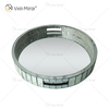 Decoração elegante com miçangas WXMT-017 moderna cristal prata espelhada bandeja redonda