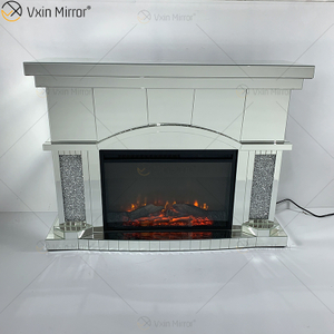 Espelho Vxin Elegante Mais Vendido WXWF-045 Lareira Espelho Elétrico Diamante Triturado