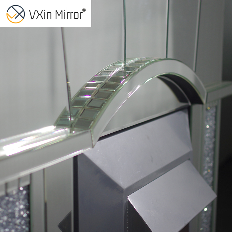 Espelho Vxin Elegante Mais Vendido WXWF-045 Lareira Espelho Elétrico Diamante Triturado