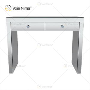 Baú de canto espelhado Art Déco WXF-022 com 2 gavetas