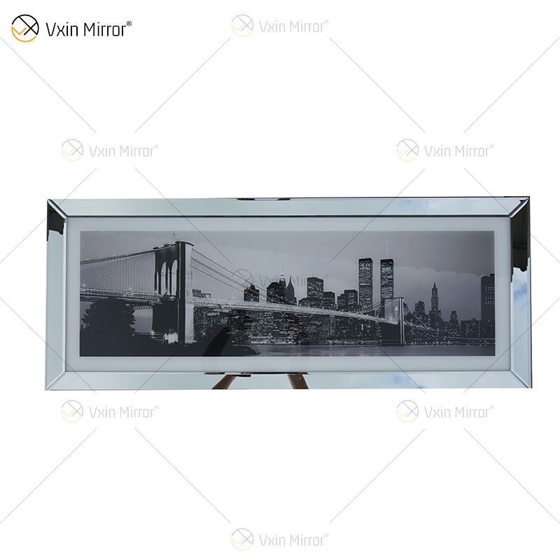 VXin WXPP-12 Decoração de Casa Moldura de Vidro Espelhada Arte de Parede Cristal Pintura de Porcelana Espelho Arte de Parede