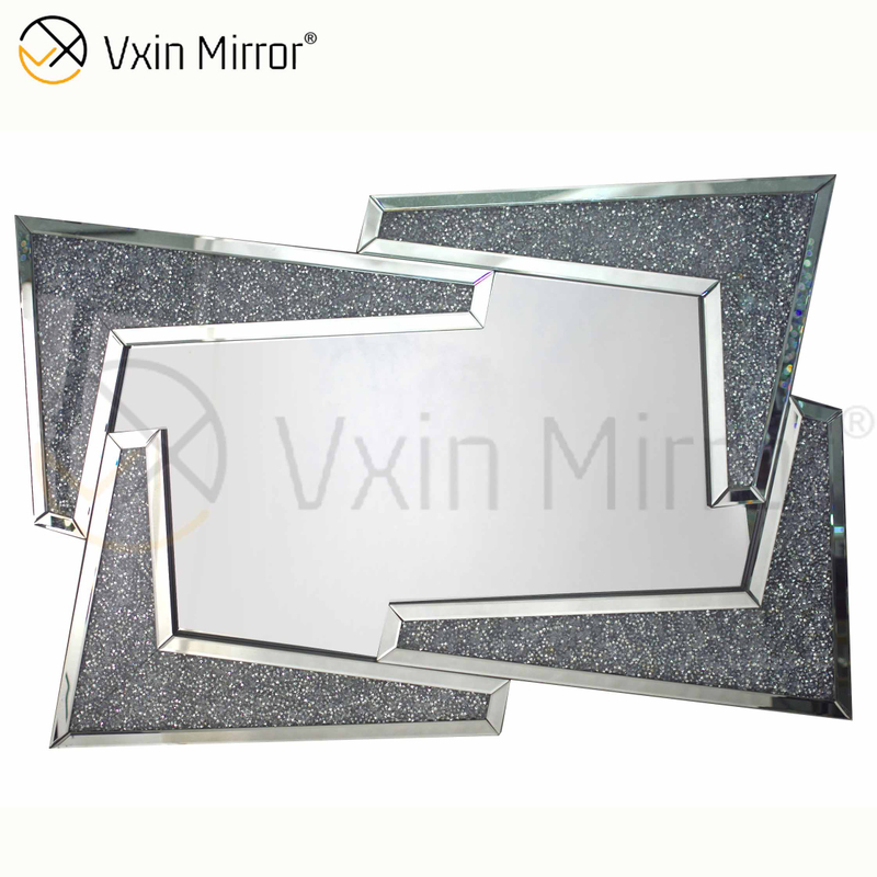 Bom fornecedor Vxin Home Decor V Móveis Prateados Modern Crush Diamond Console Mesa Com Espelho Moderno